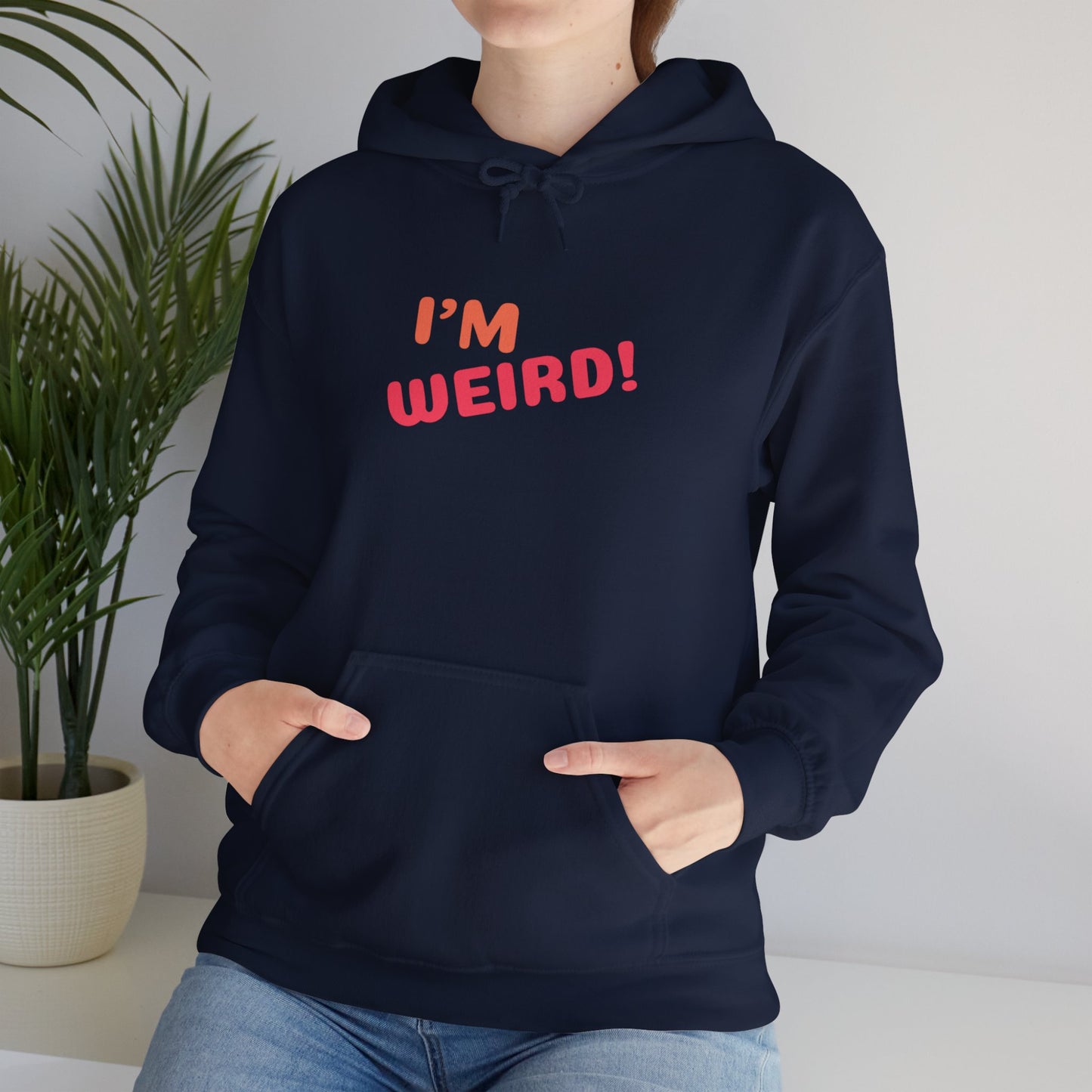 "I'm Weird!" Unisex Heavy Blend™ Hooded Sweatshirt